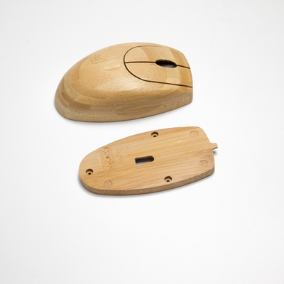 Rato óptico sem fio de bambu, ratos de madeira natural de moda com receptor USB para PC, laptop, computador, notebook, MacBoo