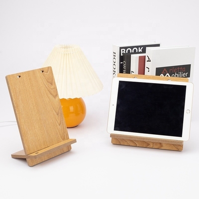 Natuurlijke bamboe houten splicing afneembare mobiele telefoon stand Desktop draagbare houder