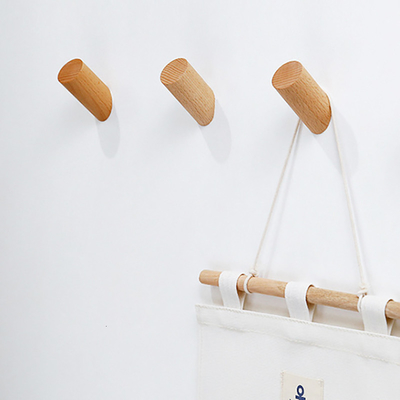 Houten wandhaken natuurlijke houten wandhaken hanger kleding hanger haak