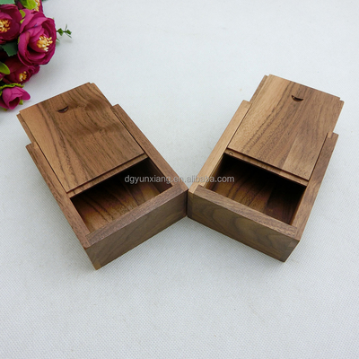 Kleine houten verpakkingsdoos houten oliefles doos houten cadeaubon