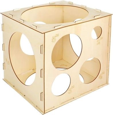 Volledig opvouwbare houten ballonnen met een kubusgrootte voor ballondekoraties, ballonbogen, ballonkolommen