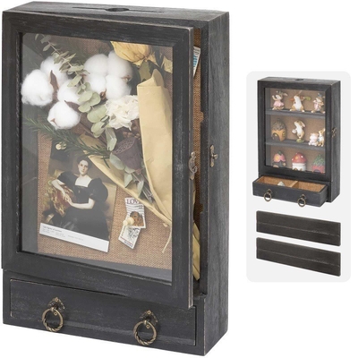 Houten transparante deksel exemplaar doos gedroogde bloemplant bewaarde bloemen collectie display box fotoraam houten fotoraam