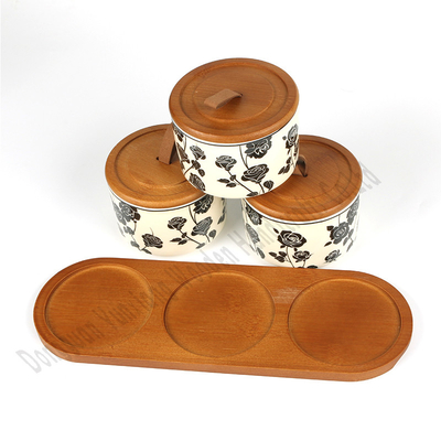 Silicone ring natuurlijke houten pot deksel lekbestendig luchtdicht vervanging voor Mason potten glazen containers