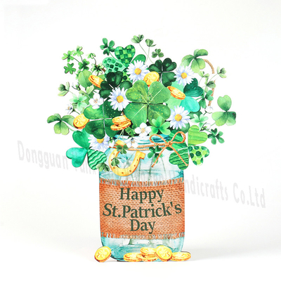 Niet giftig St. Patrick's Day Decoraties Houten Tafel Teken Ierse klaver Decoratie voor binnenshuis Tafeldekoratie Feestcadeau