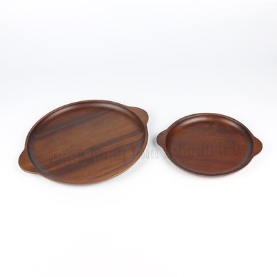 Premium acacia houten bak    Elegant serveerplaatje voor eten, drinken of huisversiering, duurzame houten organisatorbak voor keuken, koffietafel