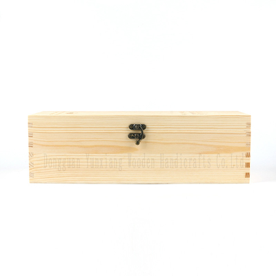 Gepersonaliseerde houten wijndoos ️ een enkele fles geschenkdoos met hinged deksel ️ ideaal voor bruiloften, verjaardagen en speciale gelegenheden ️ natuurlijke houten afwerking
