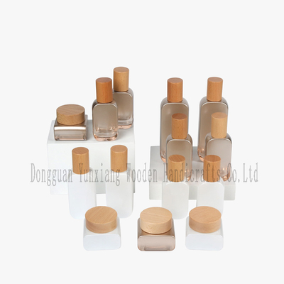 Coperchi in legno atossici per vasetti di prodotti per la cura della pelle - Tappi per creme e balsami organici