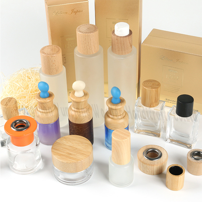 Luxury Natural Elegant Stylish Wooden Perfume Bottle Lid Premium Reed Diffuser Cap Durable Cosmetic Bottle Caps for Fragrance Bottles and Diffusers